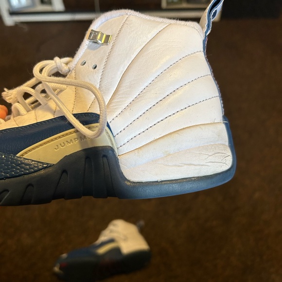 Air Jordan 12 Xii Retro Bg White French Blue B-grade Gs 6y 153265 113 - Picture 3 of 11